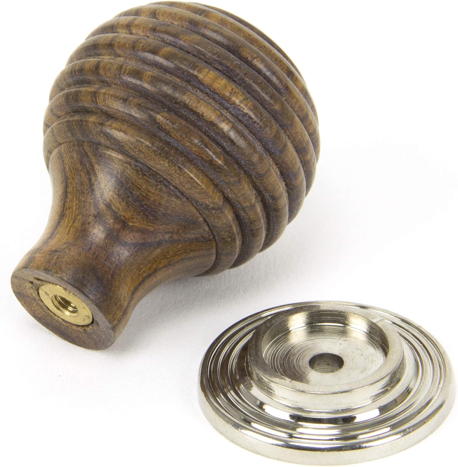 From The Anvil Rosewood and Polished Nickel Beehive Cabinet Knob 35mm 83873 - Image 4