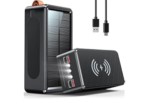 Feidyns Power Bank 90000mAh High Capacity Battery Pack 35W Fast Charging - Wireless Solar Charger Power Bank for Camping, Travel, Emergencies, Tech Devices | 7-Port PD/USB-C, LED Flashlight