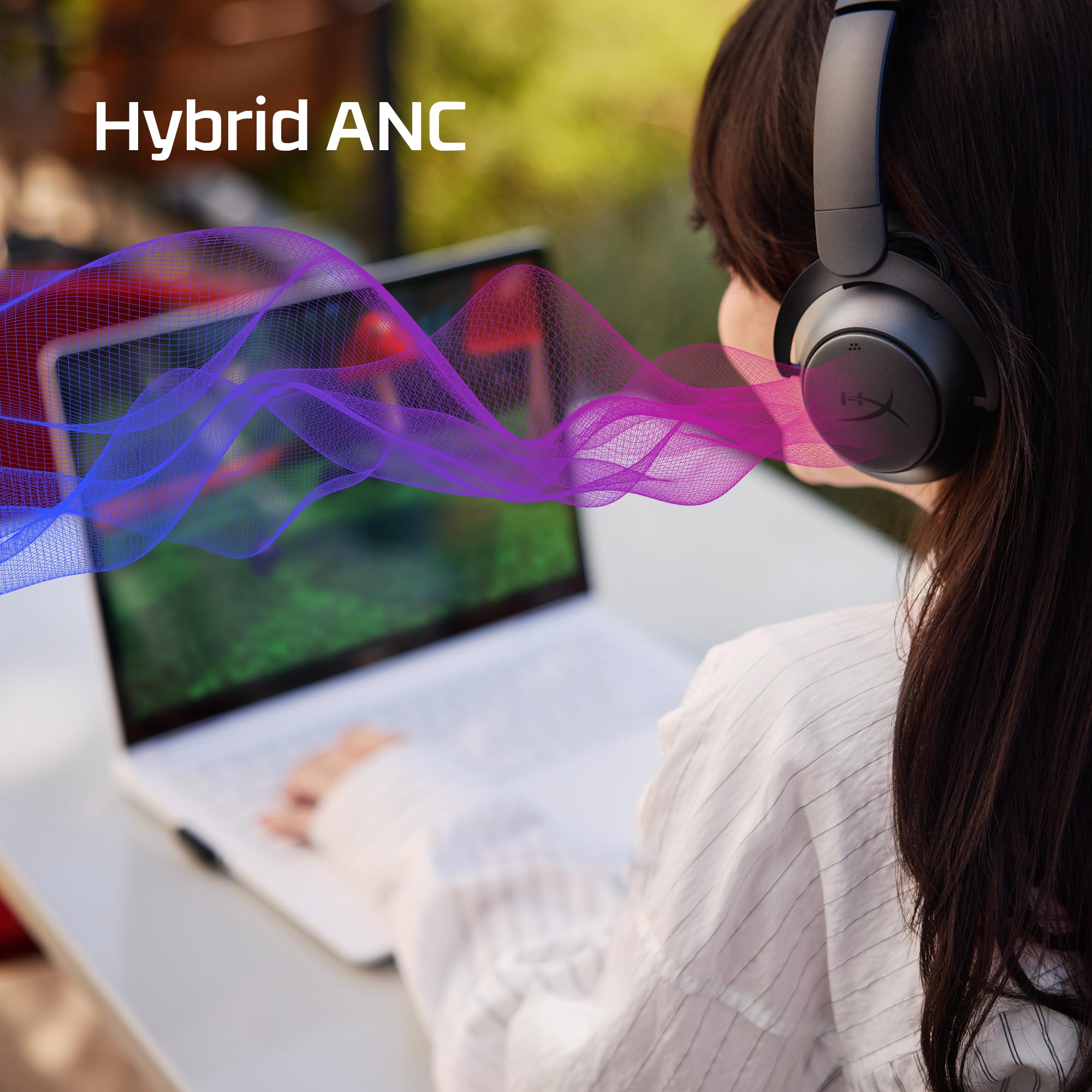 HyperX Cloud Mix 2 Kabellose Kopfhörer mit Geräuschunterdrückung, Gaming, Musik, Anrufen, Bluetooth 5.3 oder USB-C, Akku 110 h, Schwarz 4