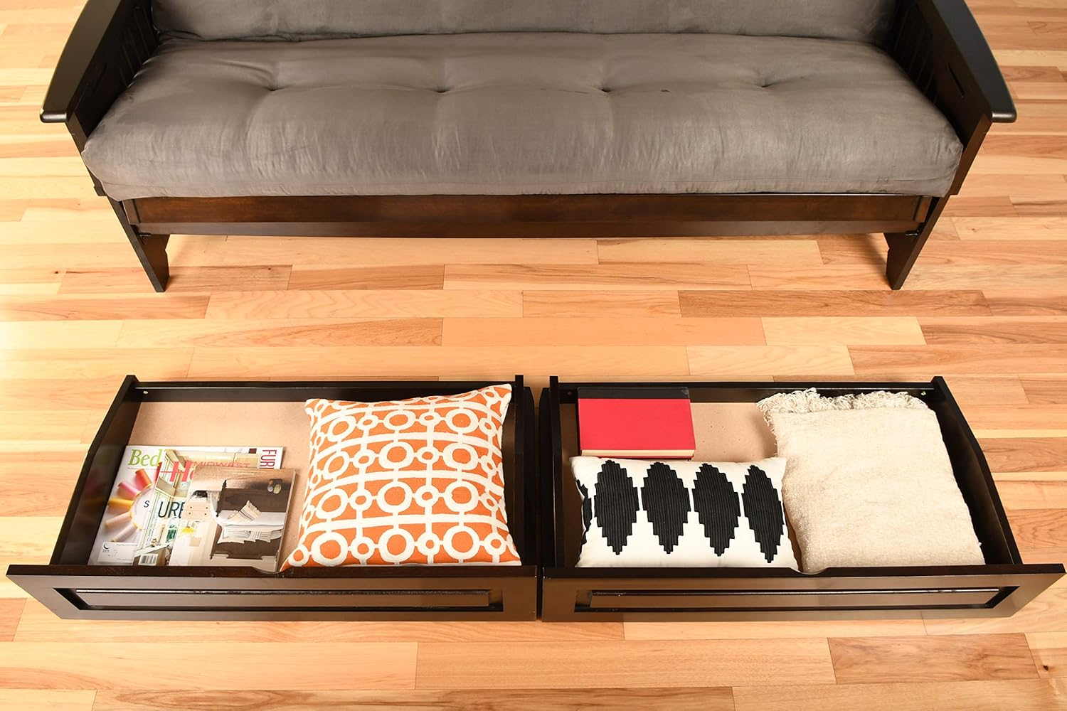 Excelsior Eldorado Antique White, Full Size Set of 2 Lakeshore Drawer Sets Storage for Futon