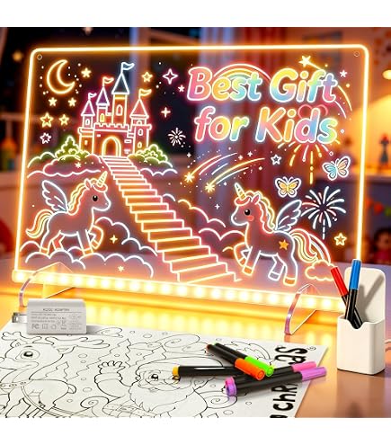 Planche à dessin LED lumineuse pour enfants avec 8 couleurs et 6 modes Planche à dessin LED lumineuse pour enfants avec 8 couleurs et 6 modes