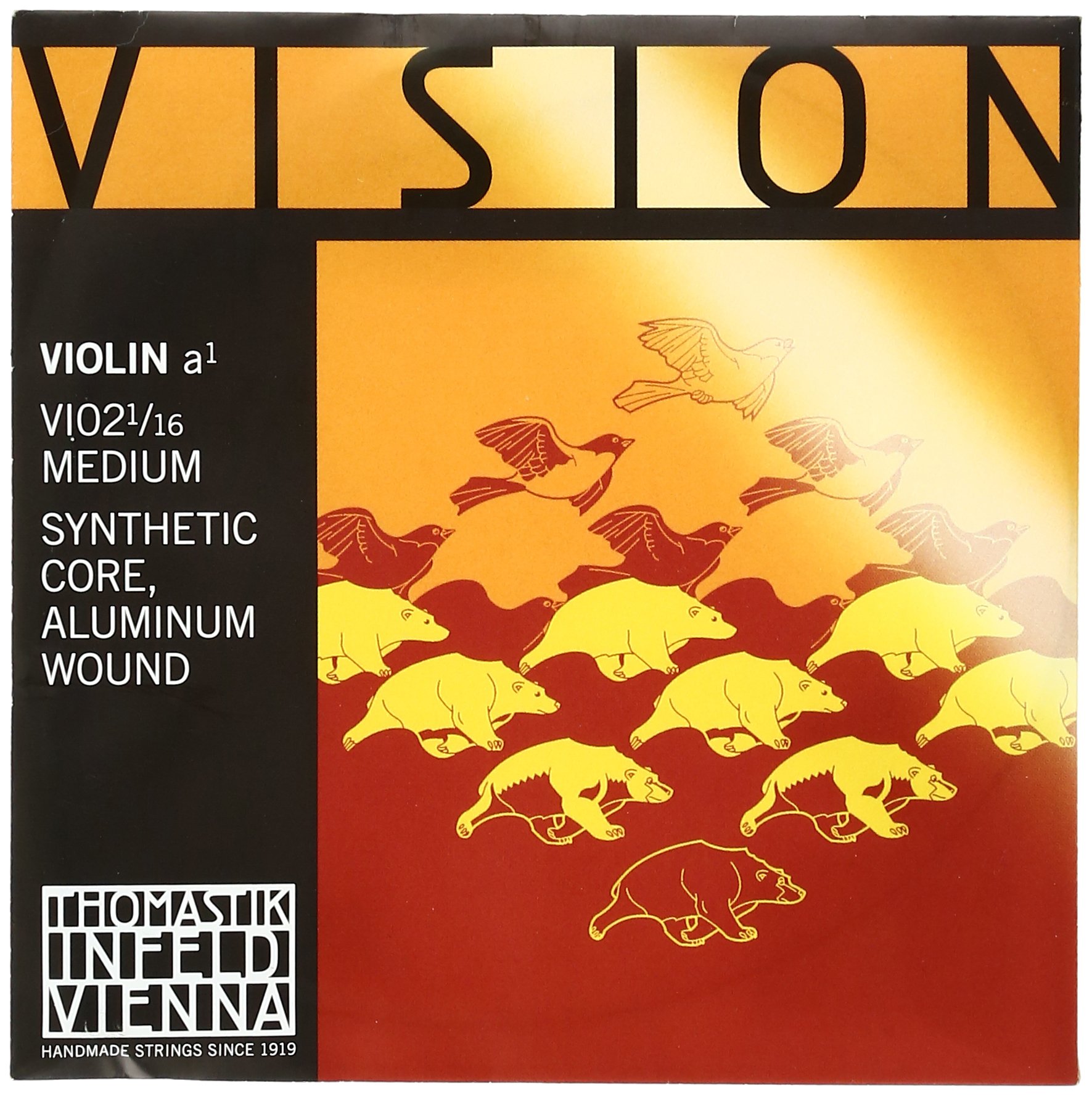 Thomastik single string for 1/16 violin Vision - A-string plastic core, aluminum wound, medium