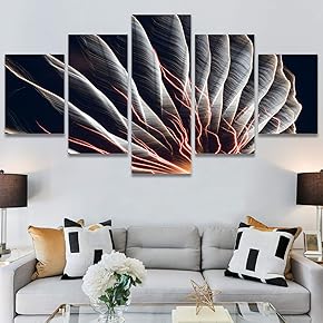 SIGNWIN 5 Panel Canvas Wall Art Modern Art...
