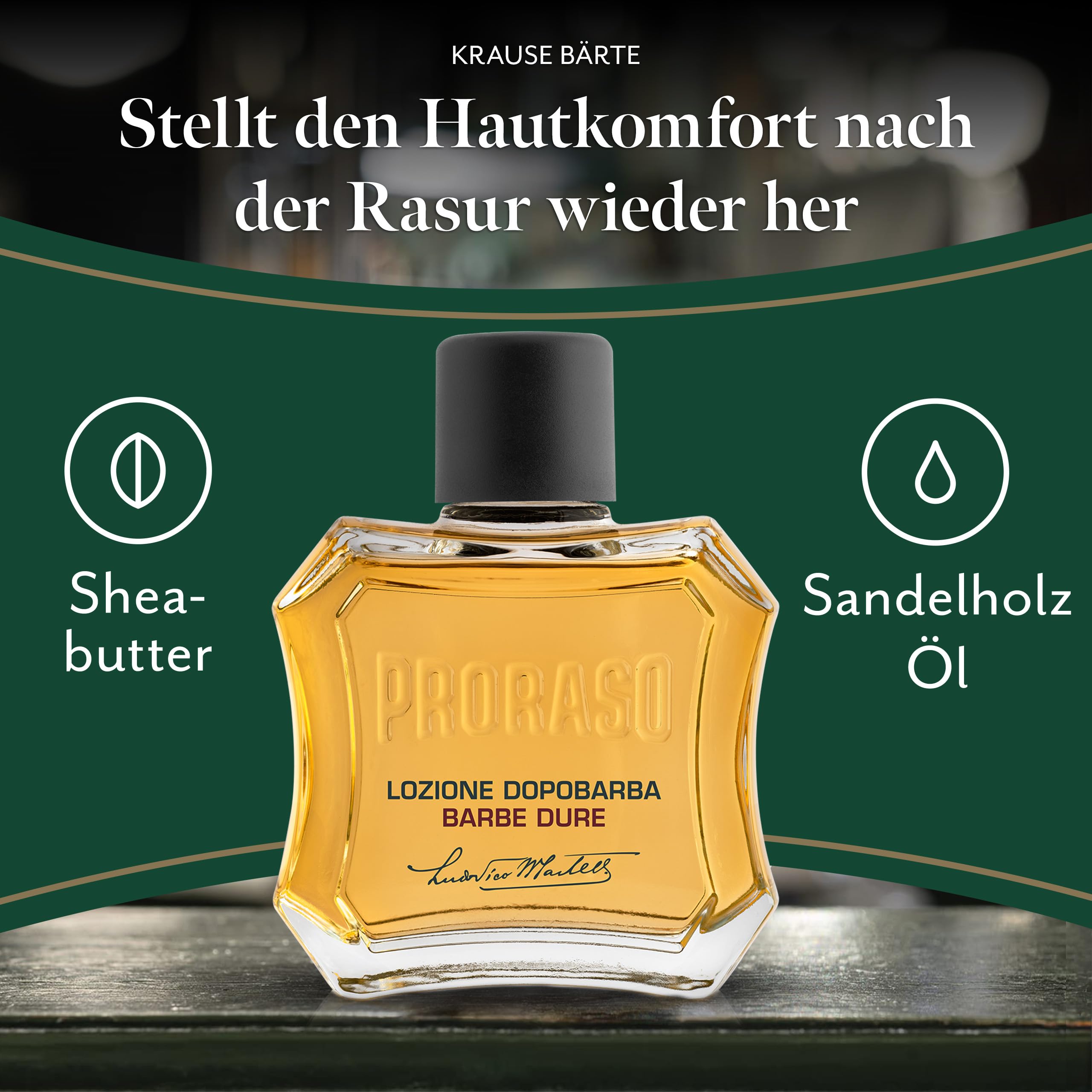 Proraso After Shave Lotion Nourishing, 100 ml, Aftershave für Männer mit Sandelholz & Shea-Öl spendet Feuchtigkeit und stellt den Hautkomfort wieder her, Made in Italy 2