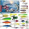 Fishing Advent Calendar 2025 for Man Adult Teen - 24 Days Christmas Countdown Fishing Lure Tackle Set - Xmas Surprise Fish Ba