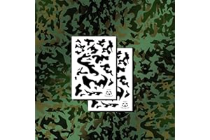 Acid Tactical® 2 Pack - 9x14 Single Design Camouflage Airbrush Spray Paint Stencils - Duracoat Gun (Army Camo)