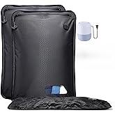 Relime Essential Vacuum Bags for Travel Luggage, Reusable Compression Bags for Checked Suitcases, Vacuum Seal Spacesaver for Cloth Packin(2Medium+Pump)