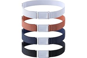 Kajeer Kids Boy Belt Magnetic Belts Adjustable Elastic Belt Magnetic Buckle for Boys Girls(4 PCS)