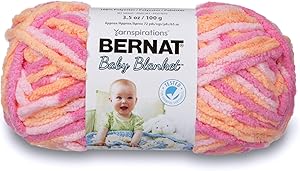 Bernat Baby Blanket Yarn, 3.5 oz, Gauge 6 Super Bulky, Peachy
