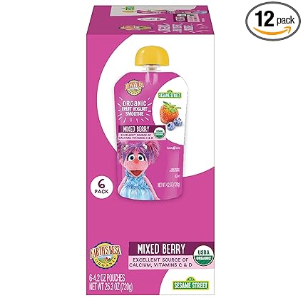 Amazon Com Earth S Best Organic Sesame Street Toddler Fruit