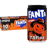 Fanta Orange Soda Soft Drink Fridge Pack Mini Cans, 7.5 fl oz, 10 Pack | Naturally fruit-flavored and caffeine-free