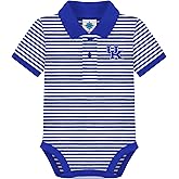 Creative Knitwear College Baby Striped Polo Bodysuit - Team Logo, Multiple Colors, for Boys & Girls (0-12 Months)