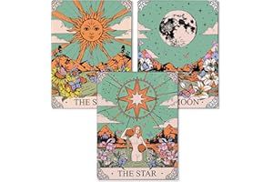 KICHANG 3pcs Adult Paint by Number Kits,DIY Paint by Number for Adults-11.8x15.7in,Acrylic Paints Art for Home Decor Gift- Tarot Card