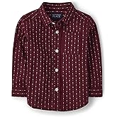 The Children's Place Big Boys' Long Sleeve Poplin Button Down Shirt