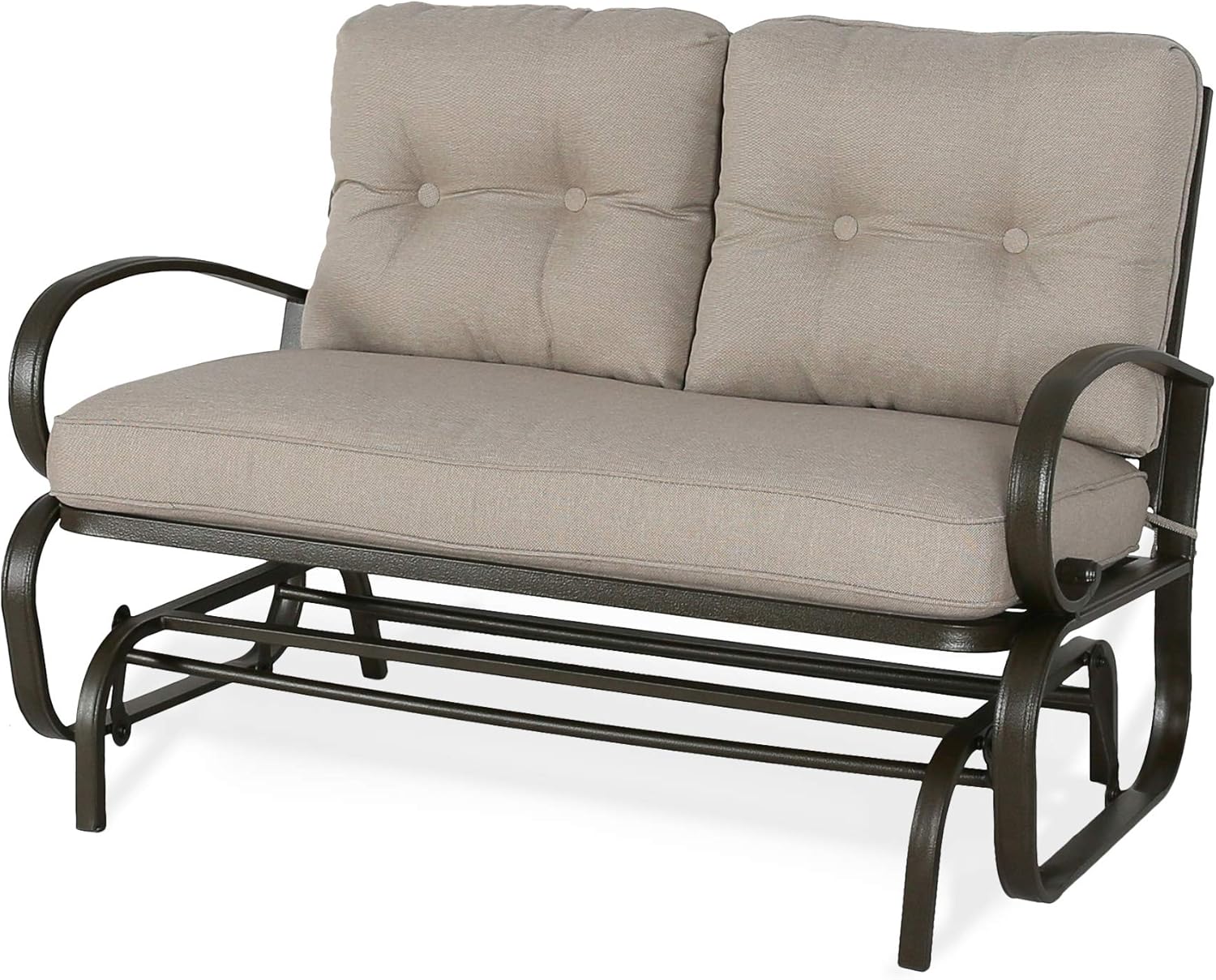 Iwicker Patio Glider Bench Swing Chair 