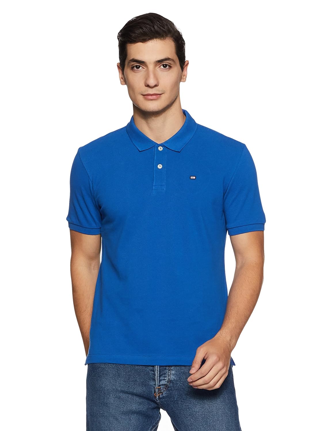 arrow sports men's plain regular fit cotton polo