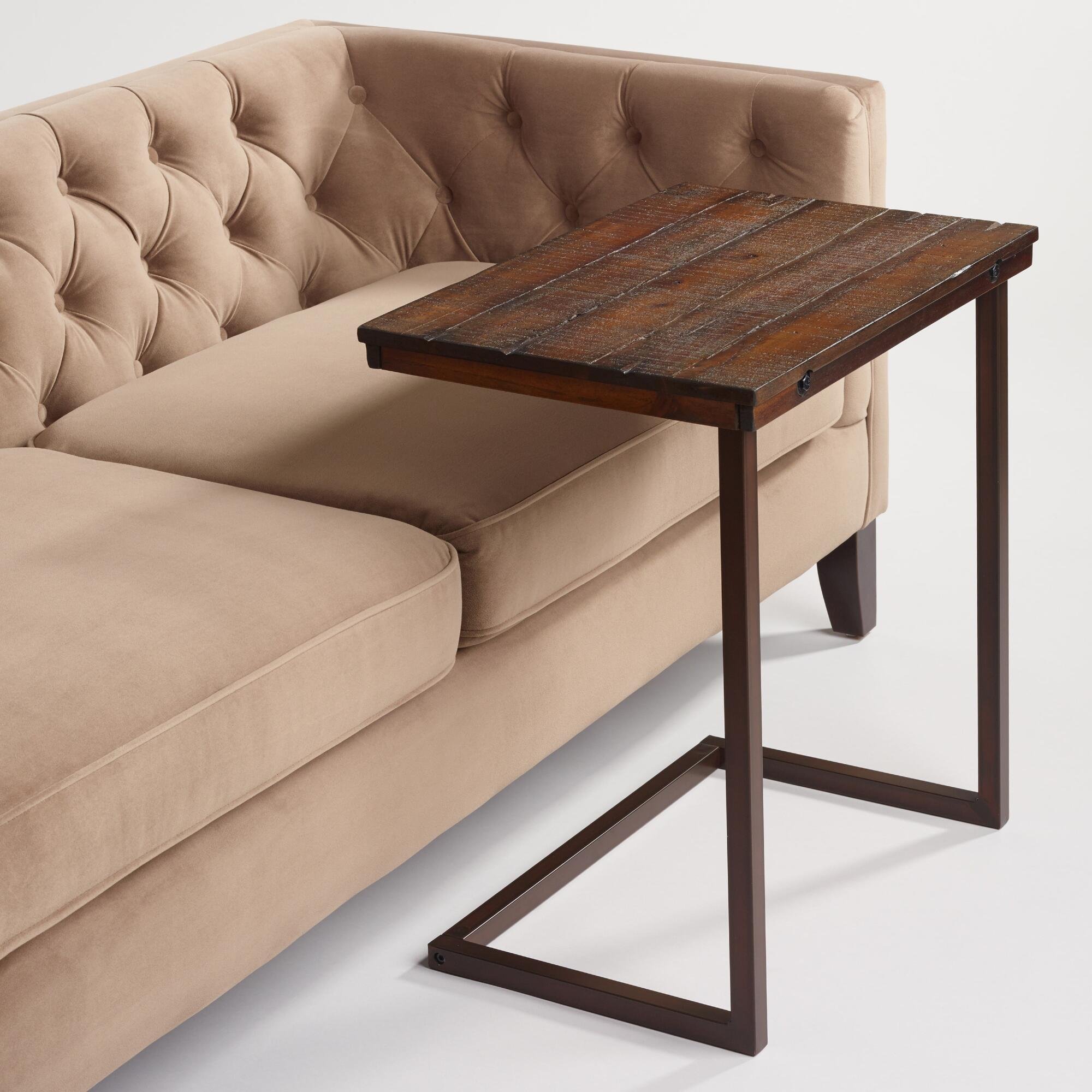 Wood Laptop Table For Couch Recliner And Sofa Slide Under Couch