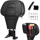 Aunseek Rider Driver Backrest, Detachable Driver Rider Backrest Pad Fit for Harley Davidson Touring Street Glide Road Glide Electra Glide Road King CVO 1988-2024, Black