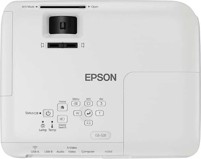 Epson Eb S31 Portable Projector Svga 3lcd 1 Contrast 30 Lumens 10 000 Hour Lamp Life Black White Amazon Co Uk Tv