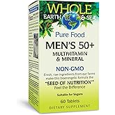 Natural Factors, Men's 50+ Multivitamin & Mineral, 1 Serving Contains Nutrition Equivalent to ½ lb of Veggies, 60 Count (Pack of 1)