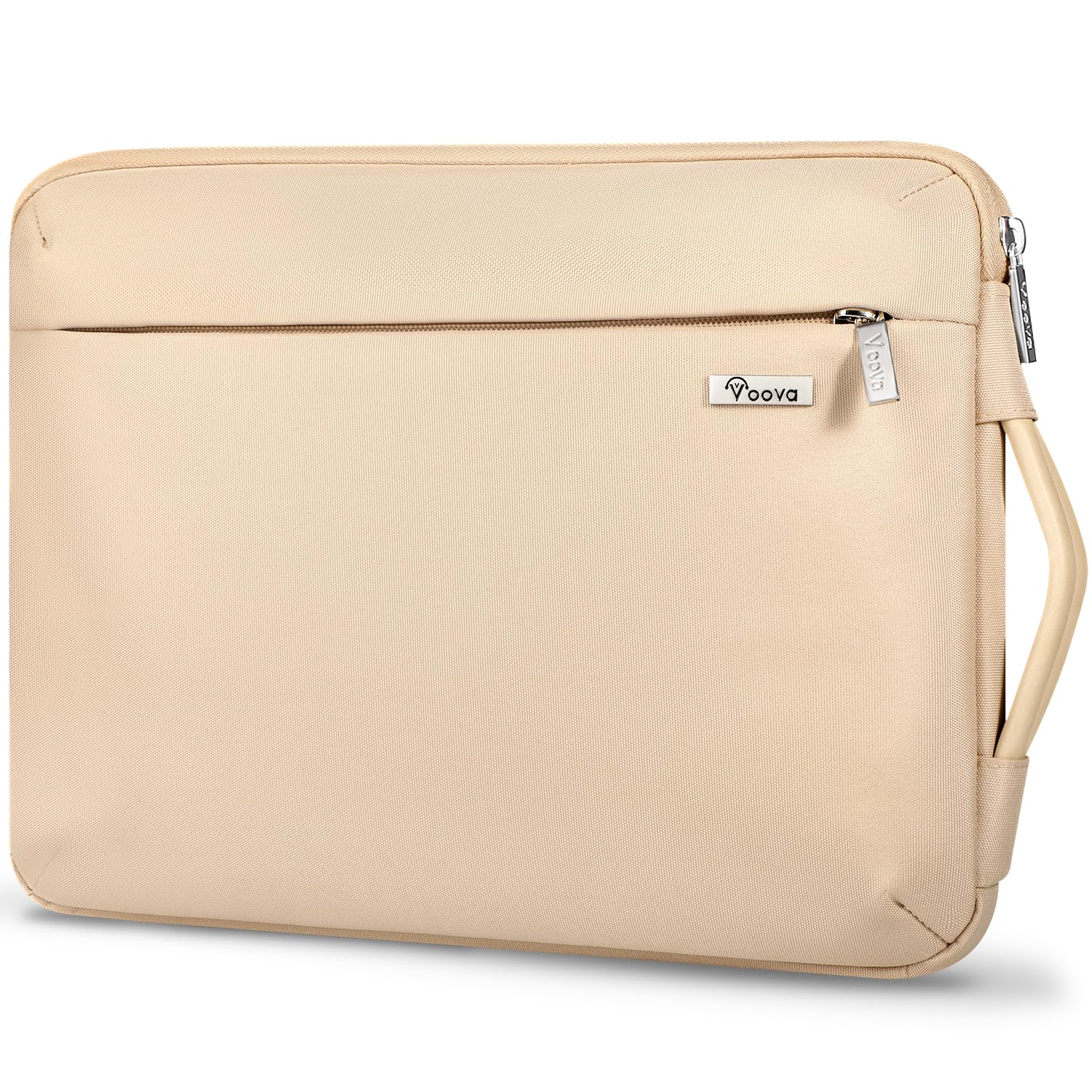 Voova 360° Protective Laptop Sleeve Case 13 13.3 14 inch,Waterproof Computer Cover Bag for MacBook Air 13 M1/M2 2020-2022,MacBook Pro 13/14,13.5 Surface Laptop 4/5,Dell XPS 13,Chromebook 14,Apricot
