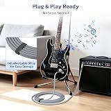 RUXELY 6.35mm TRS Instrument Cable 1M 2-Pack Right Angle 1/4 Inch Jack view 7