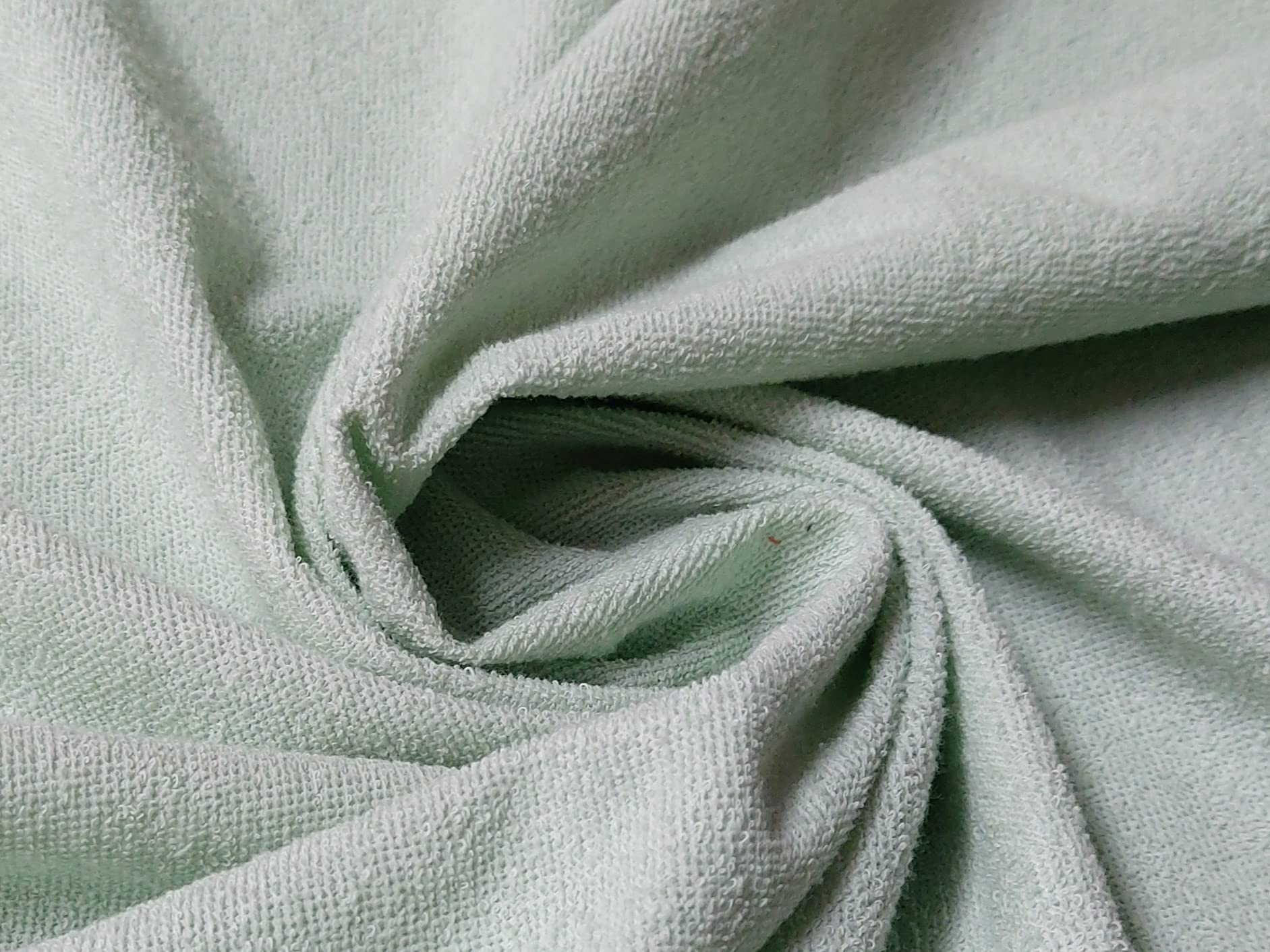 Laminated Terry Towelling Waterproof Fabric Material Mint, 1Mtr - 145cm x 100cm — image 1