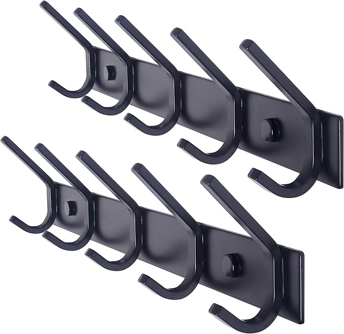 WEBI Coat Rack Wall Mounted,5 Coat Hooks for Hanging Coats