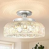 Lamomo Semi Flush Mount Ceiling Light, Upgraded