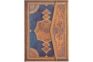 Safavid Indigo Midi Unlined Hardcover Journal, 144pg, 120GSM by Paperblanks (Safavid Binding Art)
