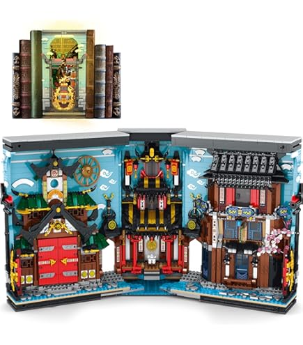 JMBricklayer Ensemble De Construction De Maison De Château Médiéval Avec Lumières LED, Ensemble De Modèles De Construction D'ateliers De Pêche, éclairage LED Pour Village, Magasin De Pêche, Maison De