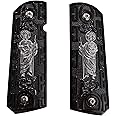 Replacement 1911 Full Size Grips for Kimber, Colt, Rock Island, Springfield, Taurus, & Clones - St Jude Black Nickel Grips
