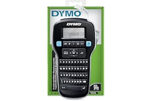 Dymo LabelManager 160 Label Maker | Handheld Label Printer with QWERTY Keyboard | Includes Black & White D1 Label Tape (12mm)