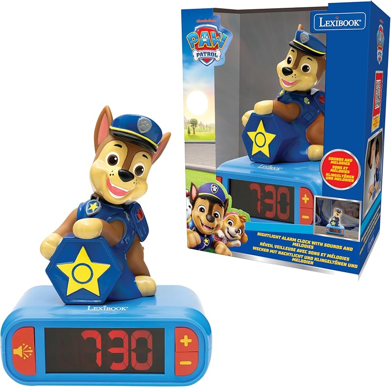 Lexibook Paw Patrol Sound and Melody Night Light Alarm Clock RL800PA2