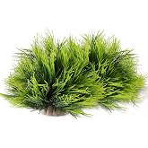 FdcLixuvol 2pcs Aquarium Plants Decorations Artificial Fish Tank Plants Plastic Fish Tank Accessories Green Natural Style Aquarium Plants