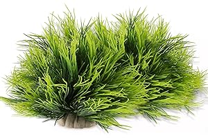 FdcLixuvol 2pcs Aquarium Plants Decorations Artificial Fish Tank Plants Plastic Fish Tank Accessories Green Natural Style Aquarium Plants