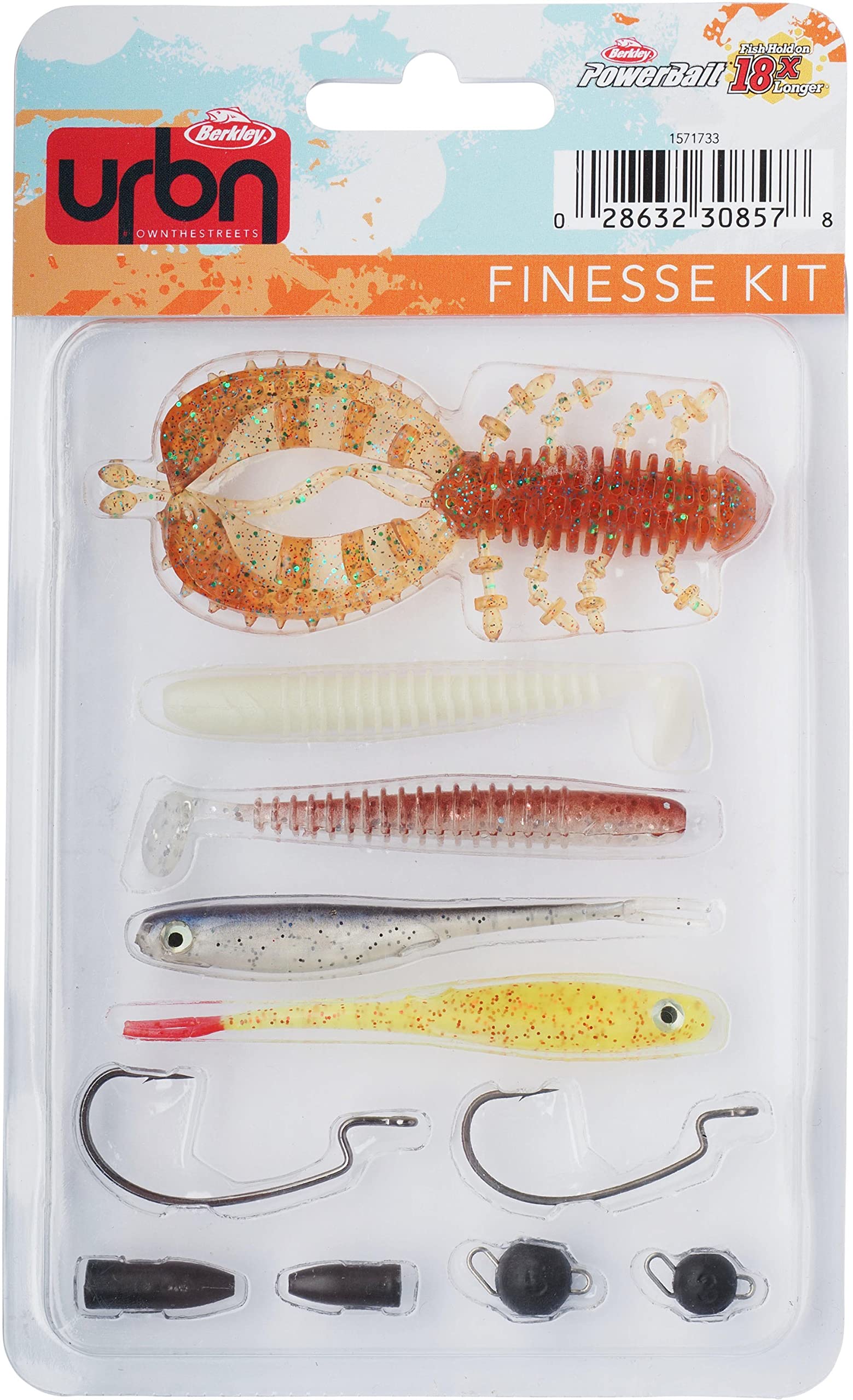Berkley URBN Finesse Kit, Pack of 5 Lures and Accessories for Street Fishing, Specially Chosen by Berkley's Expert Team, Catch Perch, Pike, Zander and More, Varied