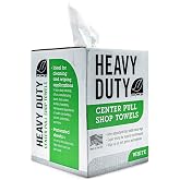 Fresh Towel Heavy Duty White Shop Towels, 160 Sheets, 9x12 Shop Rags | Center-pull format supports streak-free wiping for painters, contractors, automotive work, workshops and maintenance crews.