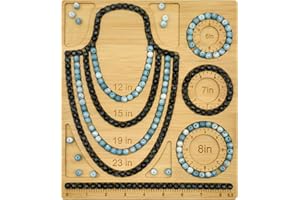 Petoysoso Bead Boards for Jewelry Making, Bamboo Beading Board for Bracelet & Necklace, Jewelry Making Supplies,Bead Tray Sup