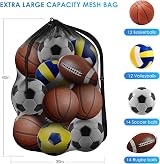 BROTOU 30x40 Extra Large Sports Ball Bag Mesh Drawstring 600D Polyester view 2