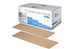 EdenProducts Non Slip Carpet Stair Treads for Wooden Steps, 8x30in Slip Resistance Indoor Peel & Stick Stair Treads Carpet Runner Mats for Elders, Kids, Dogs, Staircase Step Rugs Stair Grip, Latte