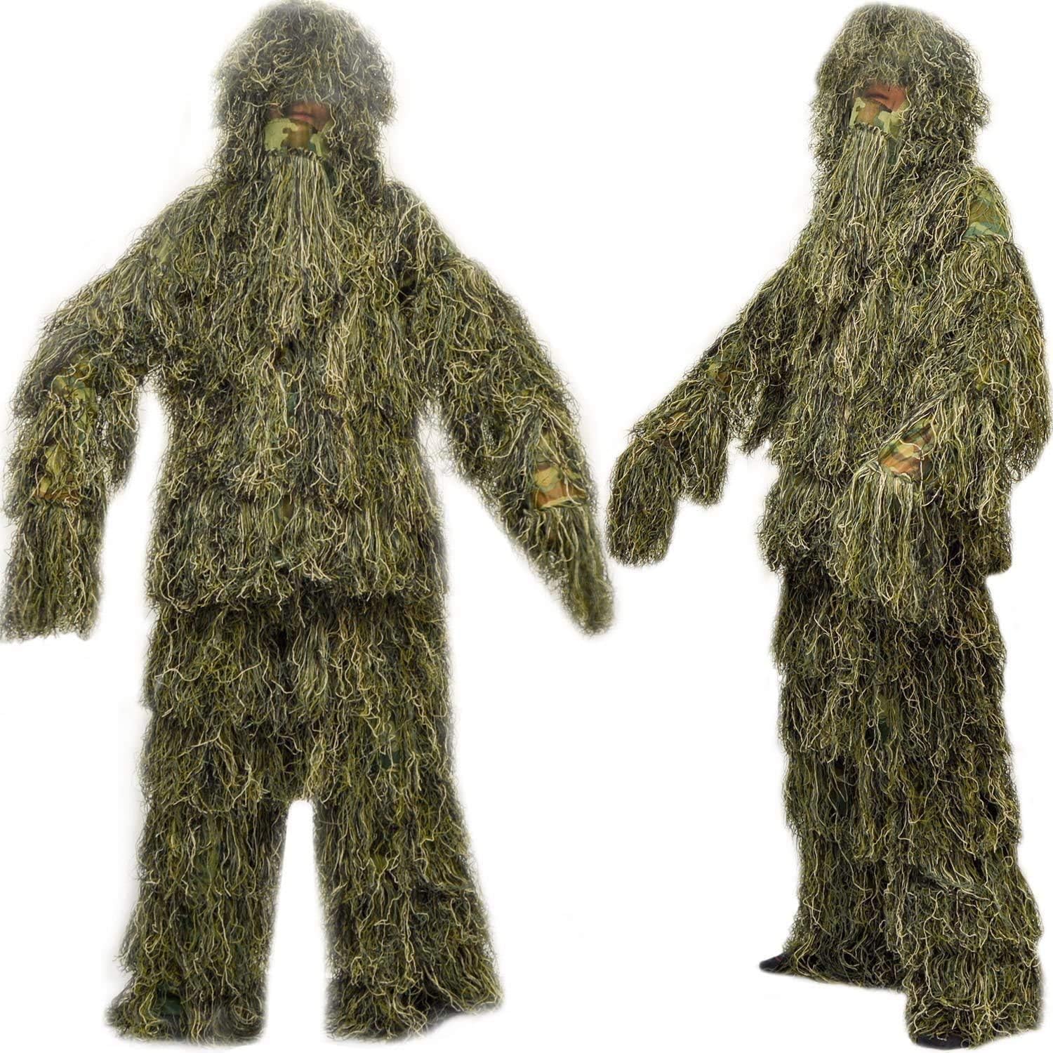 icase4u 3D Military Camouflage Ghillie Suit Hunting Clothing Camouflage Shade Cloth tacticle ghillie Suit