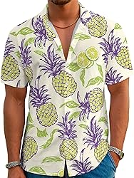 Hawaiian Shirts for Men Summer Beach Casual Short