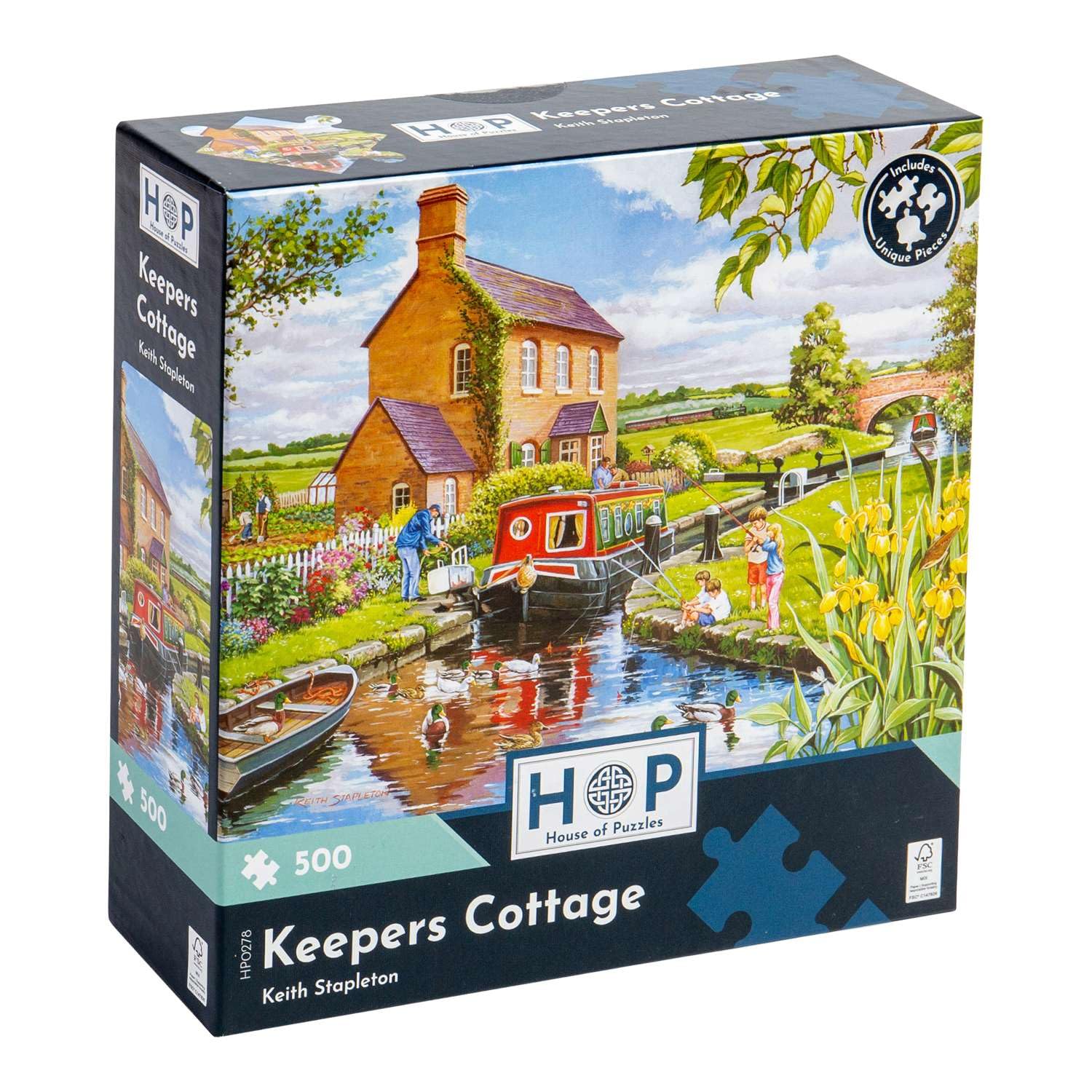 The House of Puzzles - Keepers Cottage Jigsaw - 500 Piece Jigsaws For Adults, Artist Illustrated, Scenic Landscape, Deluxe Puzzle Gifts — image 1