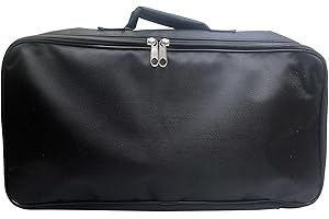 TUOREN Portable Gig Bag Effect Pedalboard Carry Bag 18 x 9 x 3 Inch for Small Guitar Effects Pedal Board Black