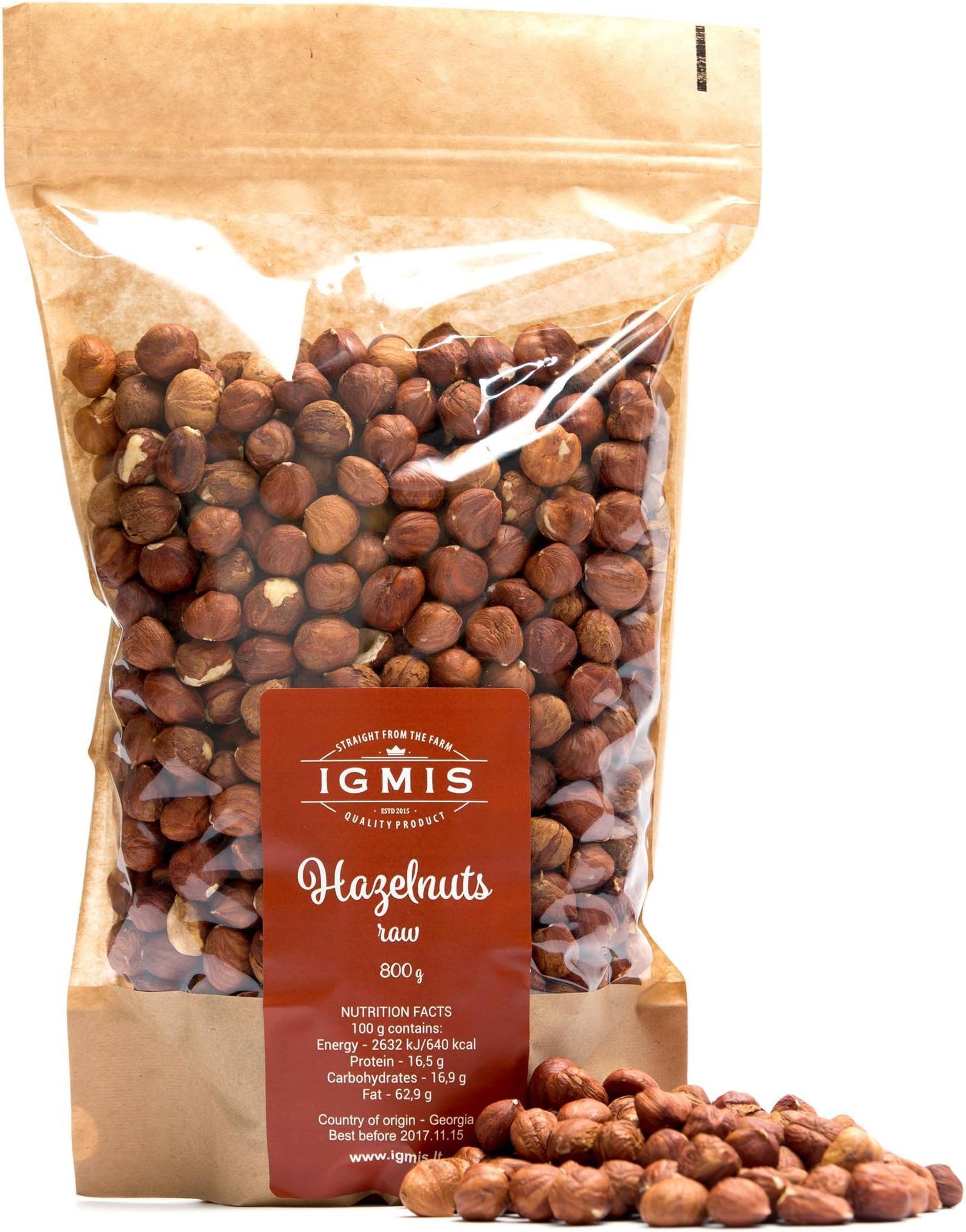 Igmis Hazelnuts Whole Raw - 800g - Directly from The Farm