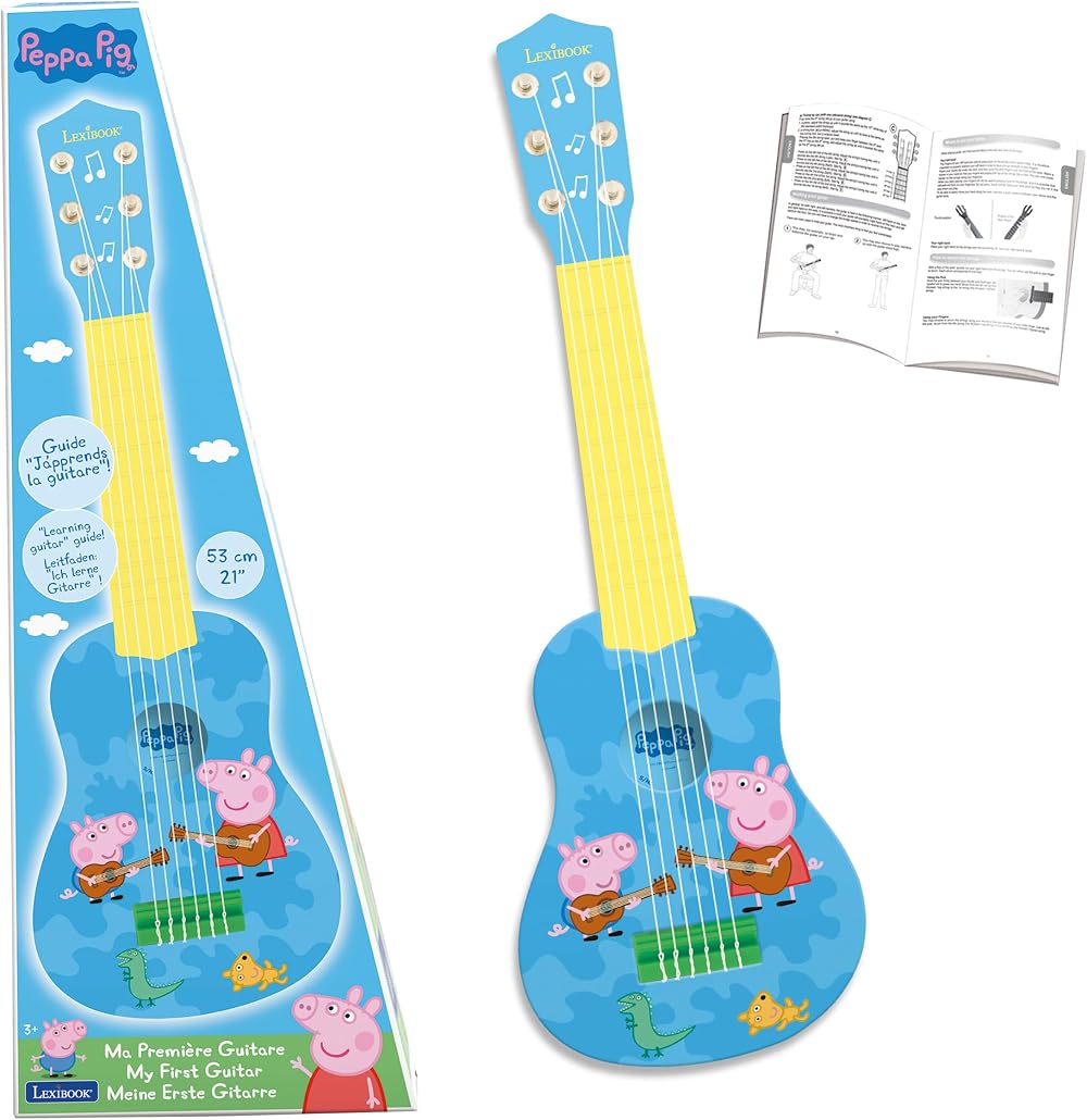Lexibook Peppa Pig My First Guitar 21 in 6 Nylon Strings Blue Yellow K200PP