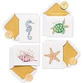 Papyrus Thank You Cards with Envelopes, Sea Creatures (20-Count)
