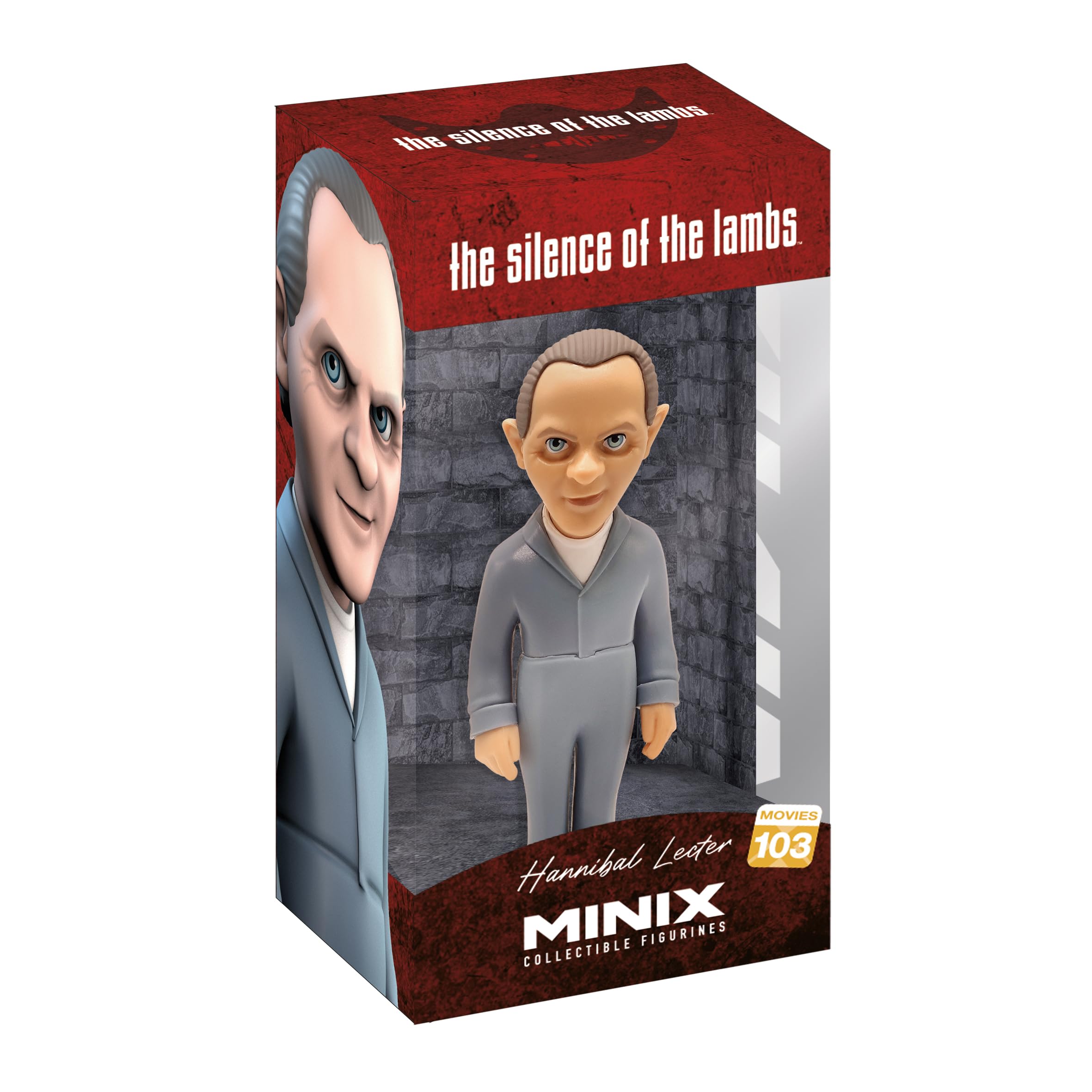 MINIX Bandai Anthony Hopkins Model | Collectable Dr Hannibal Lecter Figure From The Silence Of The Lambs Film | Bandai Film Toys Range | Silence Of The Lambs Movie Merchandise