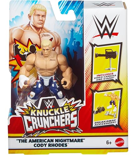 WWE Knuckle Crunchers Figura AJ Styles Con Accessori - Scala 10 Cm - 2
